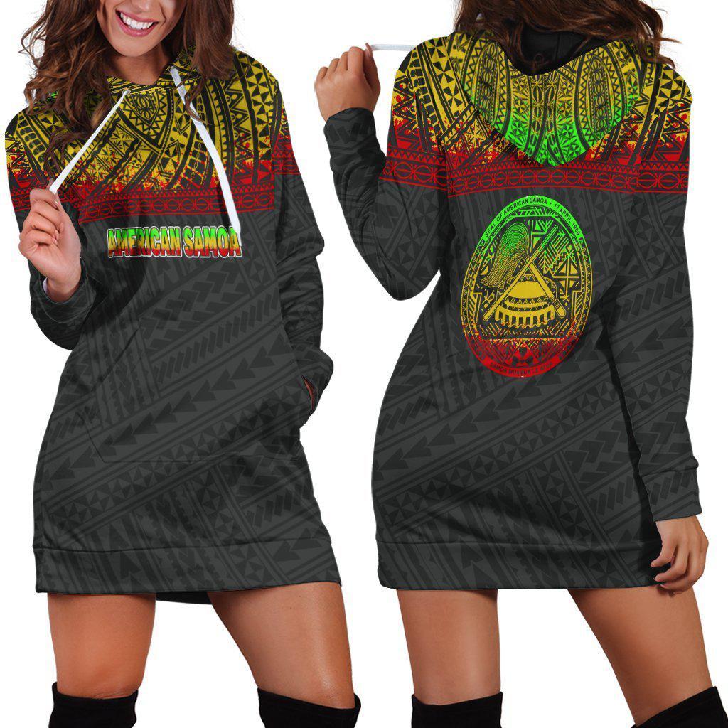 American Samoa All Over Custom Personalised Hoodie Dress