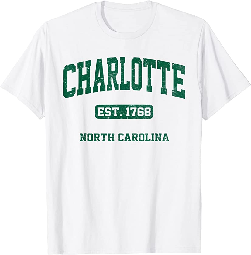 Charlotte North Carolina vintage University & College Style T-Shirt