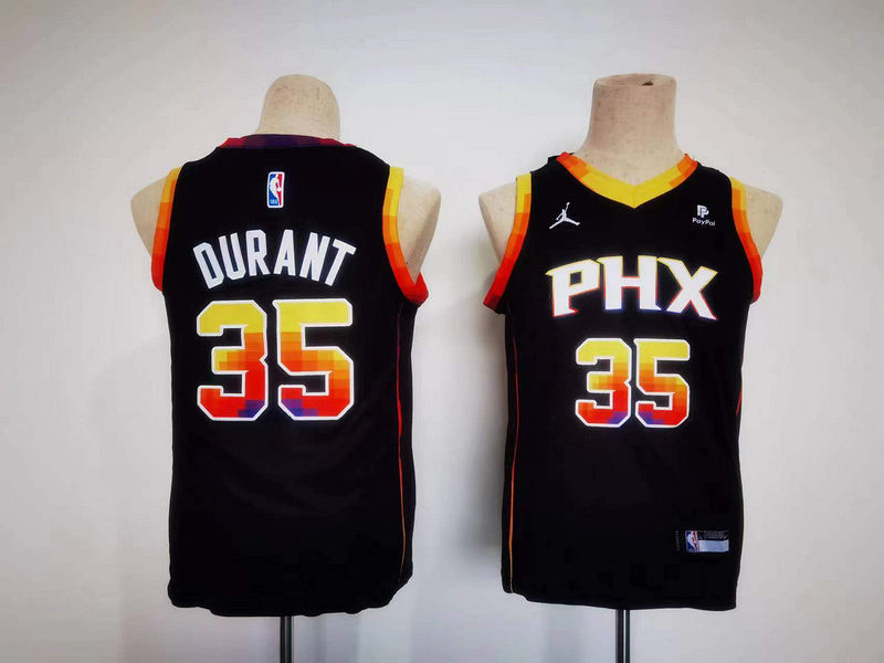 Youth Phoenix Suns #35 Kevin Durant Statement Jersey Stitched – Black