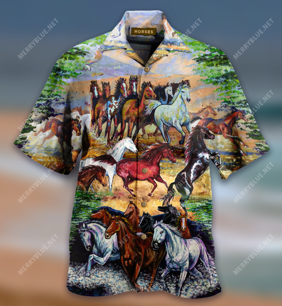 Awesome Wild Horses Hawaiian Shirt