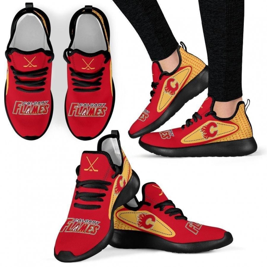 Legend React Calgary Flames Mesh Knit Sneakers #561