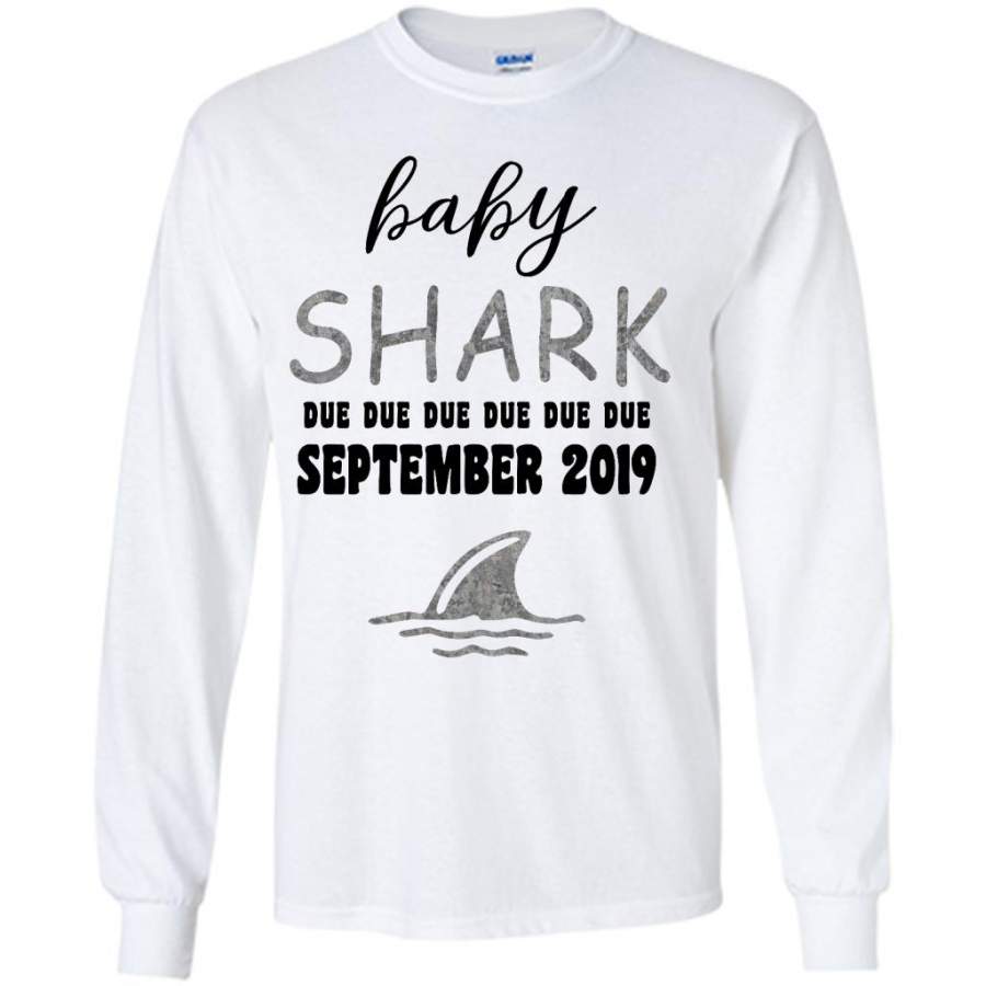 Baby Shark Due Due Due Due September2019, Birthday Gift – Gildan Long Sleeve Shirt