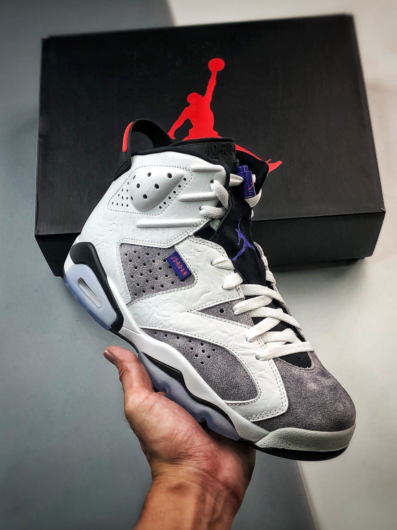 JD 6 Flint WhiteBlack-Infrared 23-Dark Concord 5341177