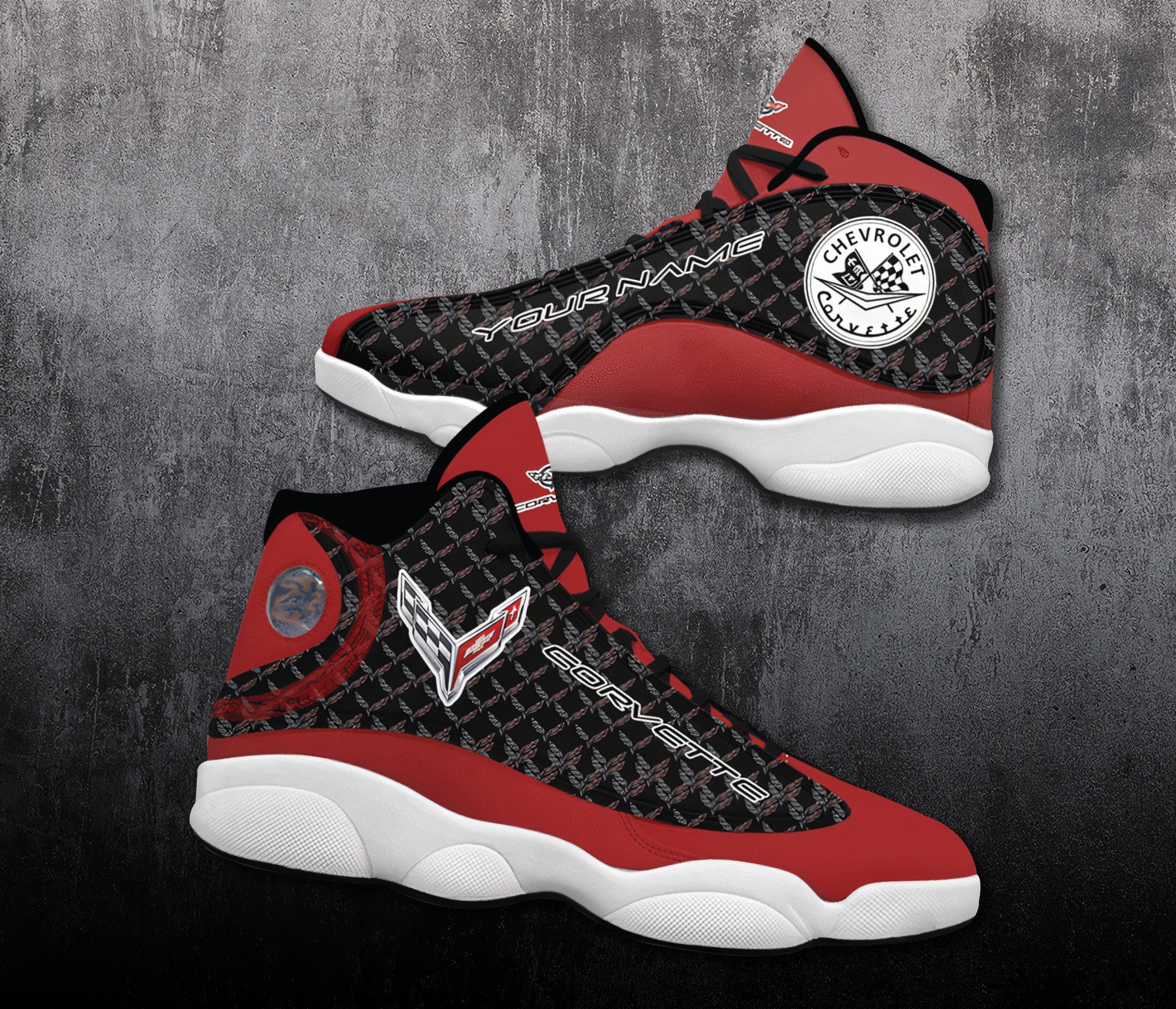 Customized Name Chevrolet Corvette Jordan 13 Personalized Shoes