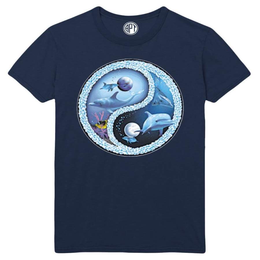 Dolphin Yin Yang Printed T-Shirt Tall