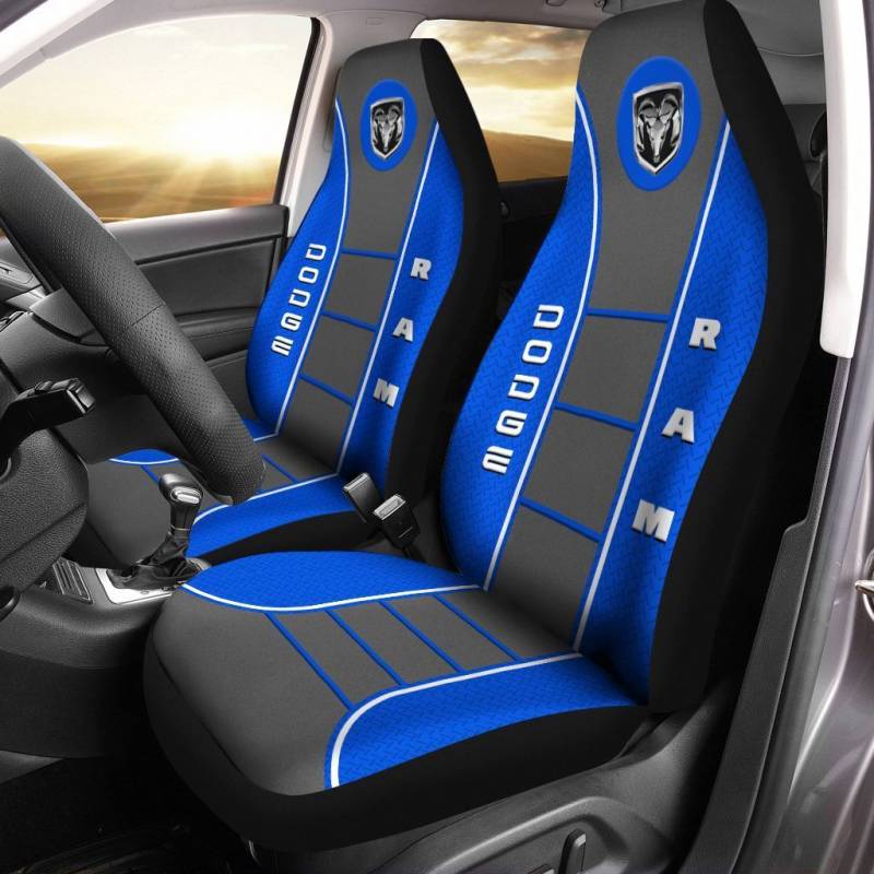 Dodge RAM TDV Car Seat Cover (Set of 2) Ver 5 (Blue)