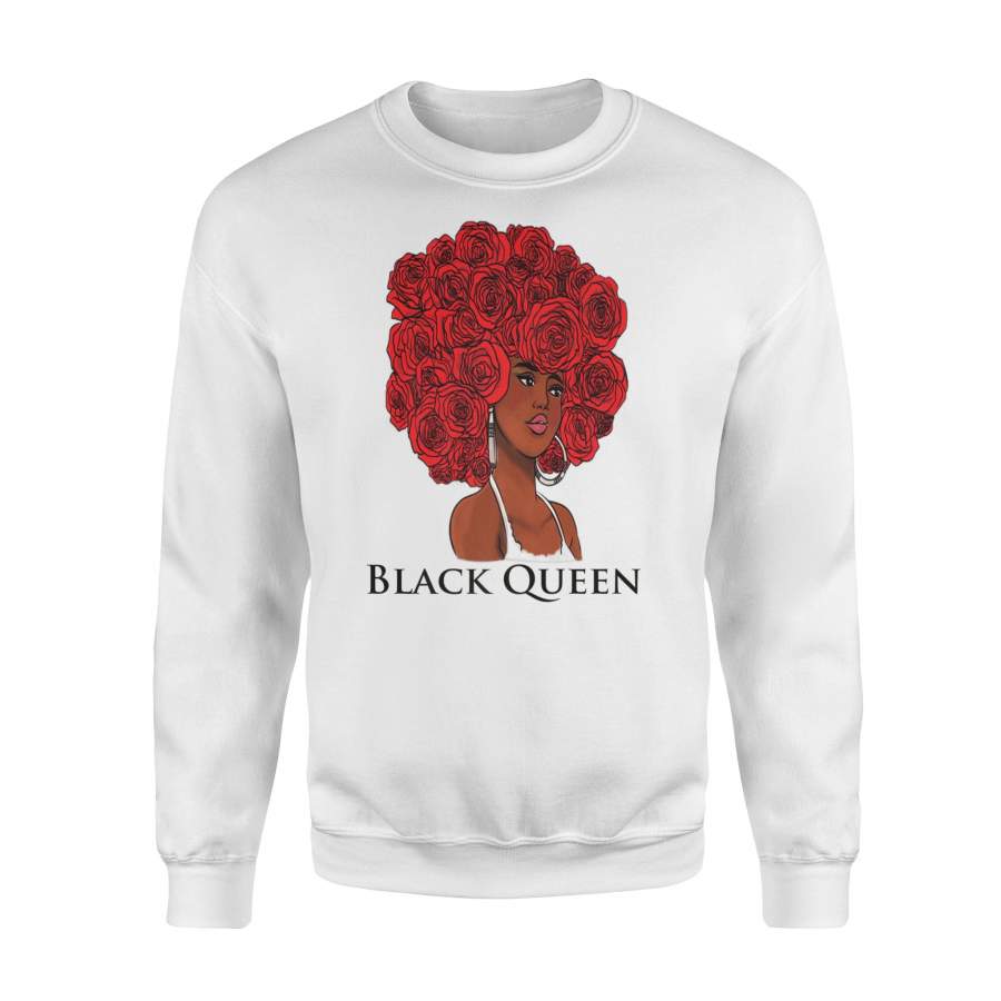 Black Girl Magic Black Queen With Roses Afro Sweatshirt