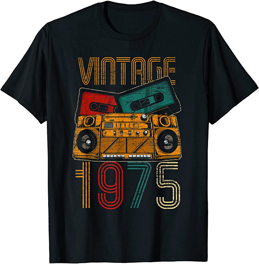 46th Birthday Gifts – Years Old Vintage 1975 T-Shirt