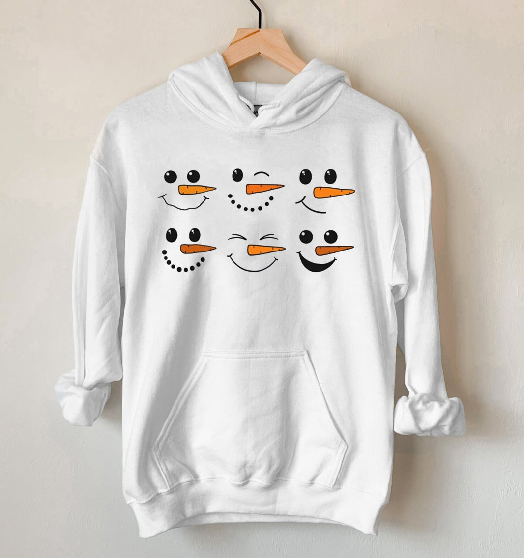 Snowman Hoodie, Christmas Hoodie For Kids & Adults, Christmas Hooded Sweatshirt, Snowman Hoodie