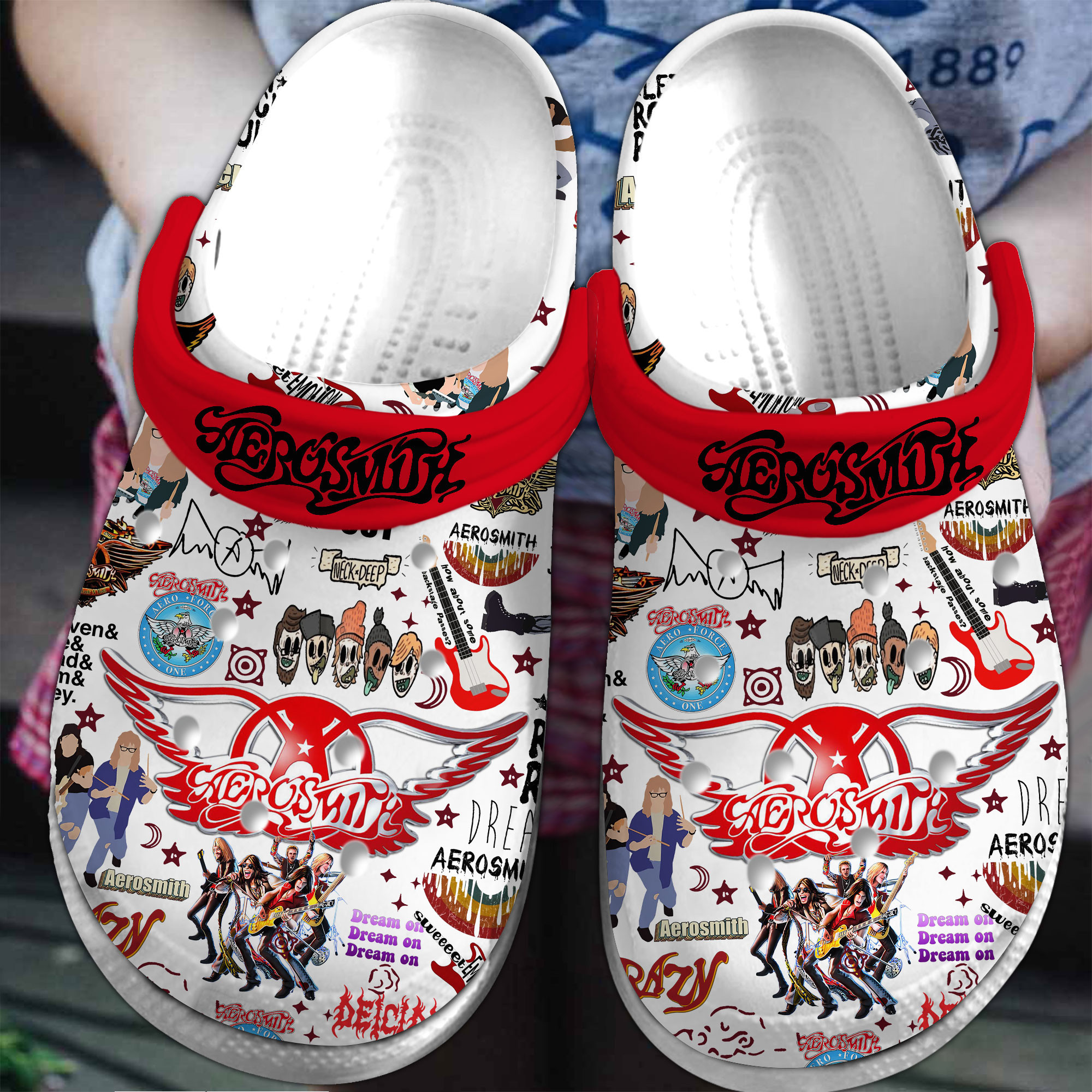 Aerosmith Music Crocs Crocband Clogs Shoes Comfortable For Men Women and Kids 3