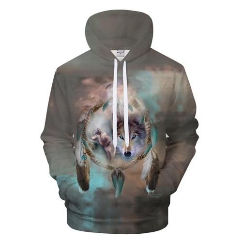 Wolf Feather Dream Catcher Hoodie