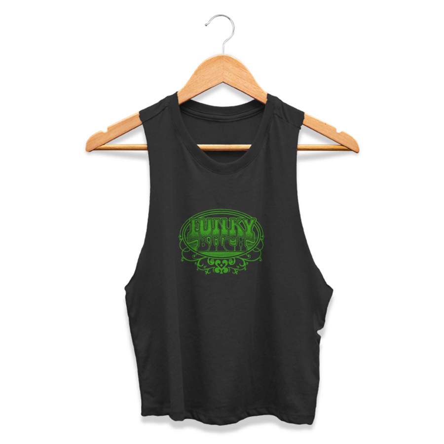 Funky Bitch Super Vintage Phish Graphic Psychedelic Music CPY Womans Crop Tanktop Tee