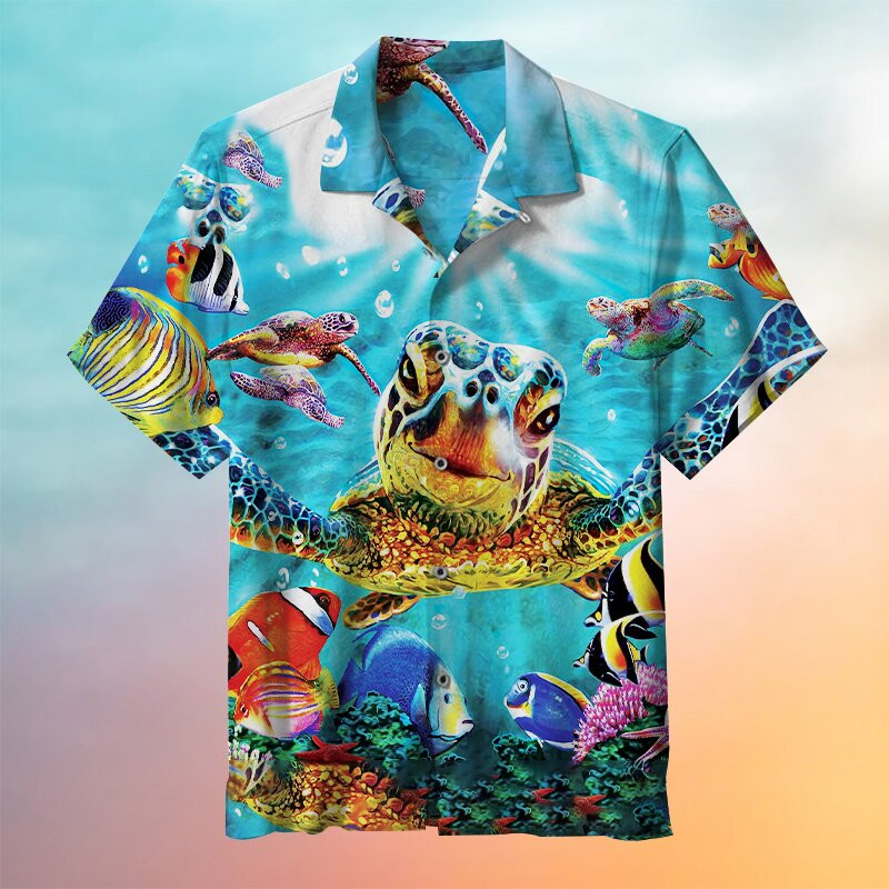 Underwater World Turtle Hawaii Shirt Unisex Adult Ha71381