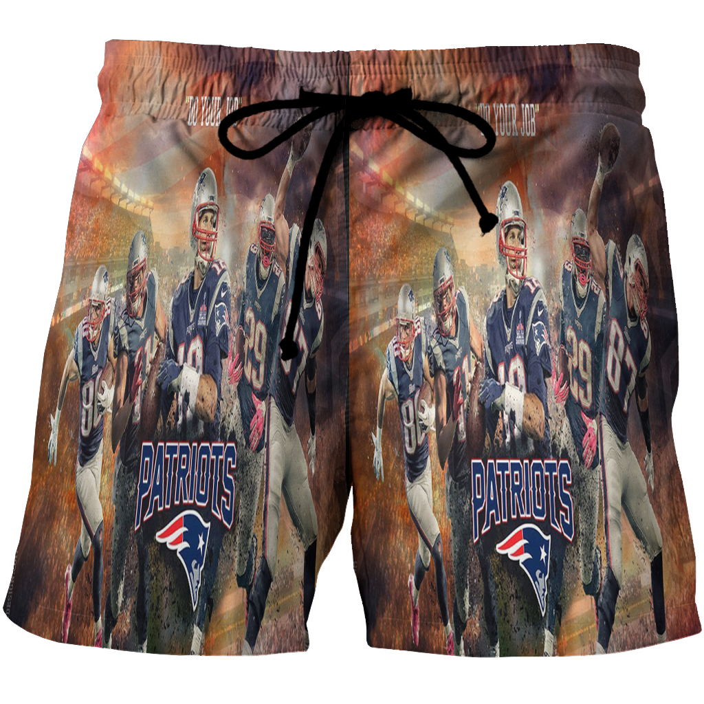 New England Patriots Do Your Job Players 3D All Over Print Summer Beach Hawaiian Short