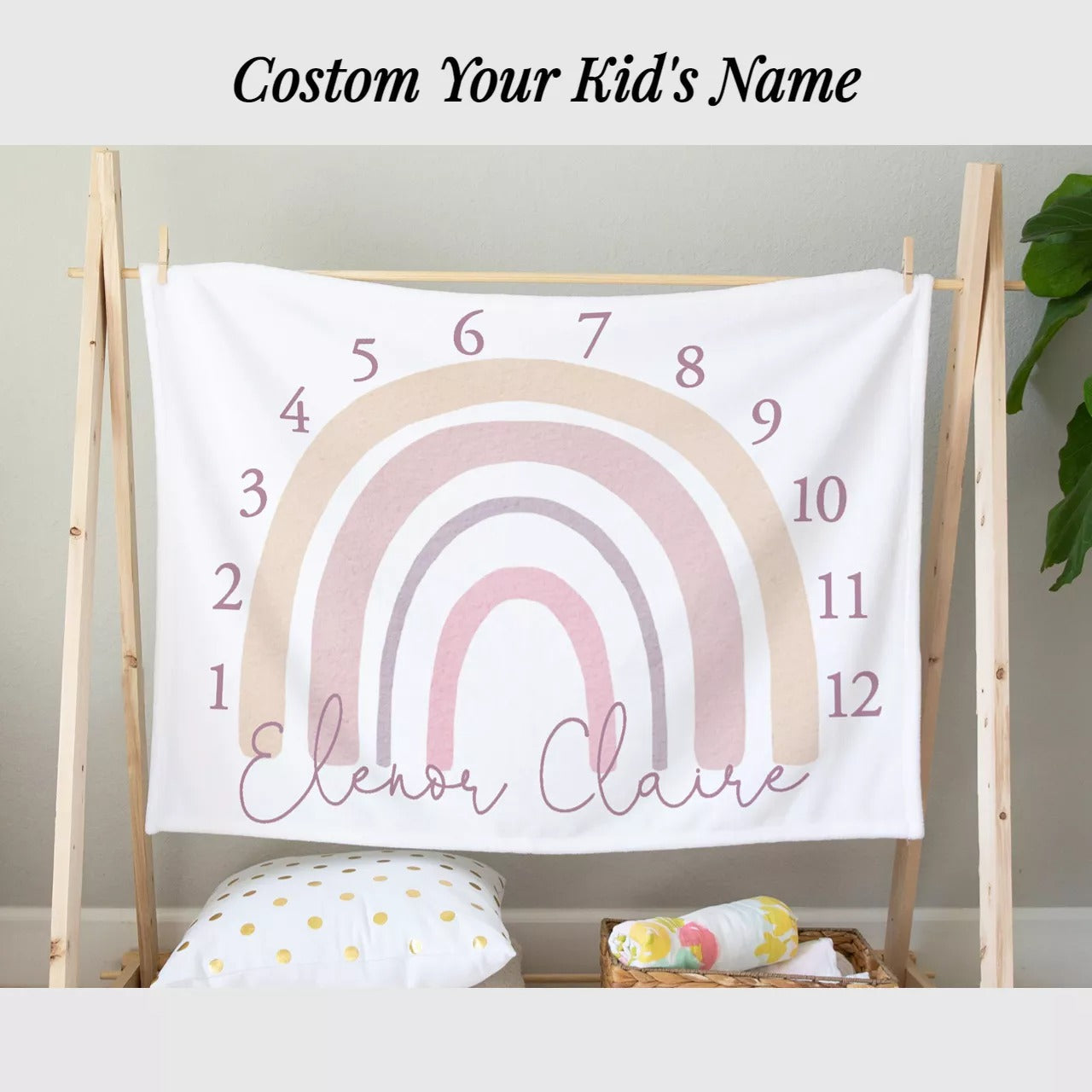 Customized Gift To Baby Newborn Throw Blanket Full Month Baby Cute Gift Premuim Blanket For Baby