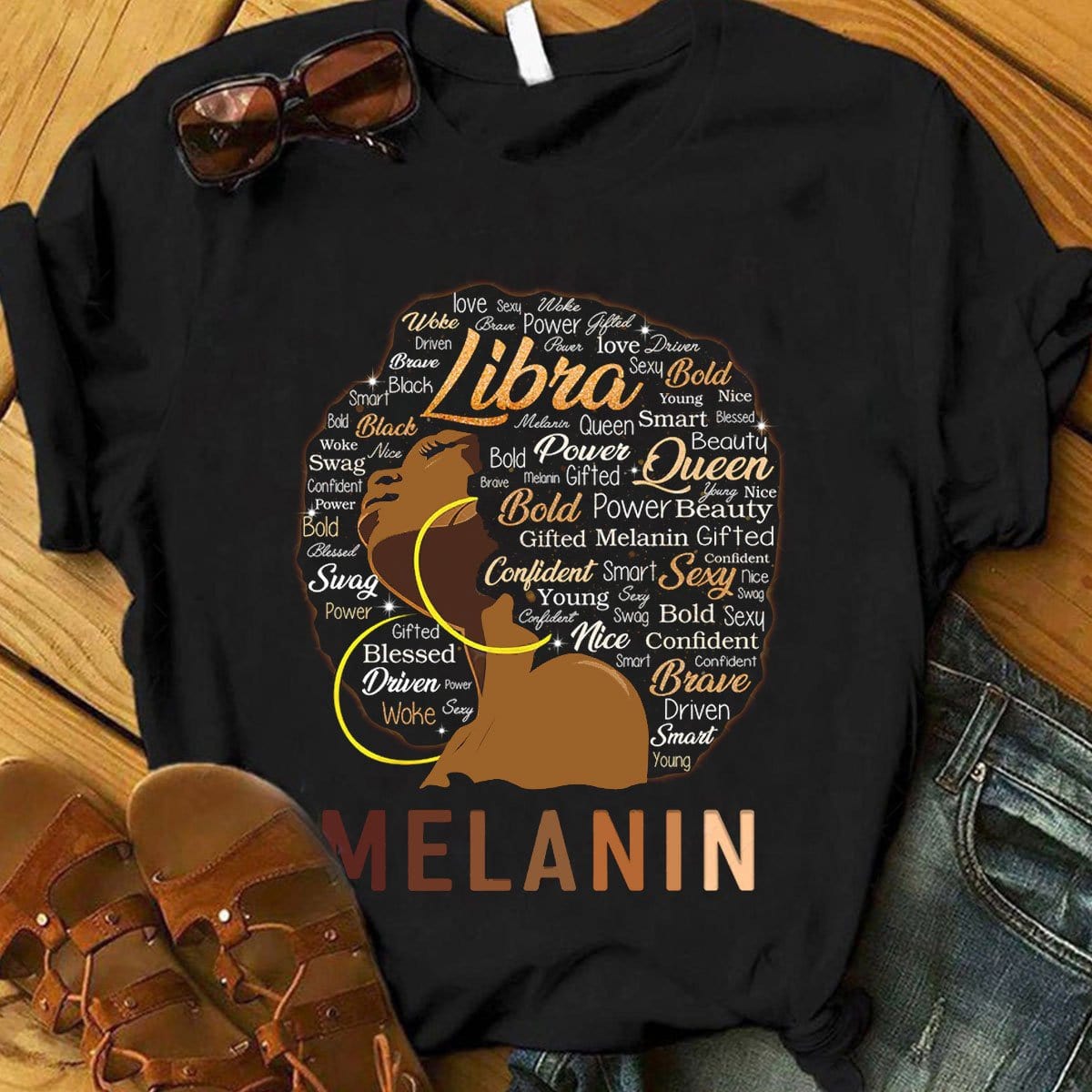 Libra Queen Afro Melanin Black Women Shirts