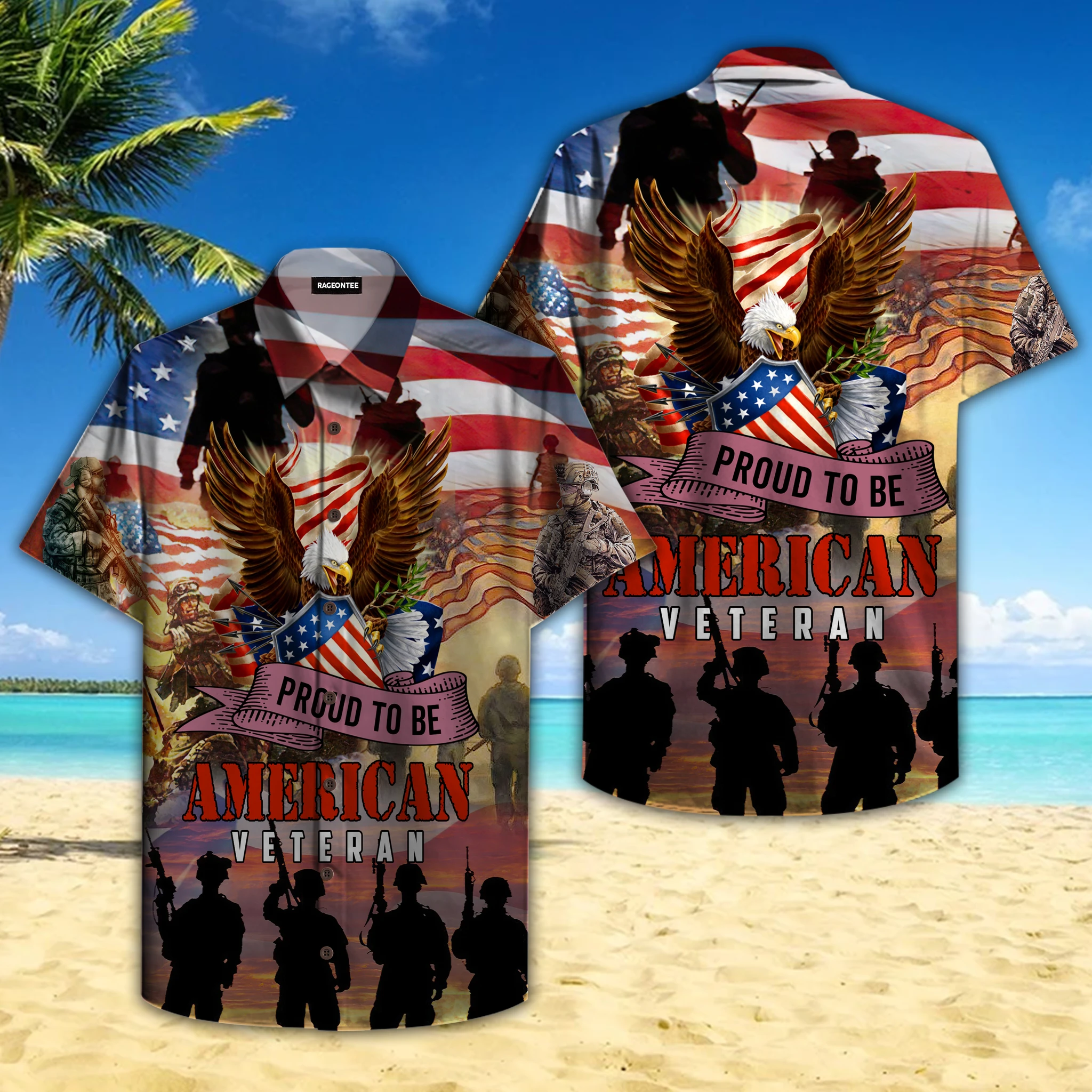 Proud To Be American Veteran Hawaiian Shirt – For Men And Women