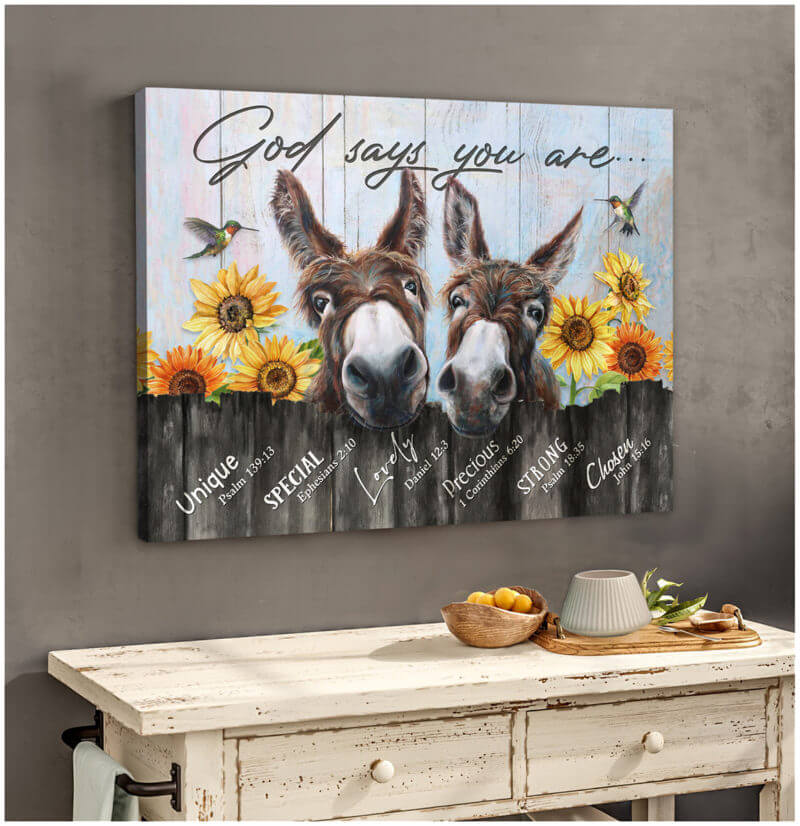 God Say You Are Donkey Premium Wall Art Canvas