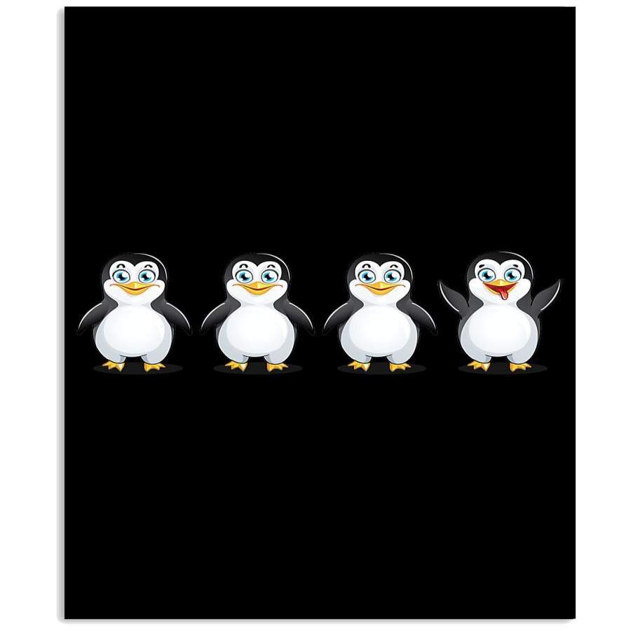 Funny Penguins Unique Custom Design For Animal Lovers Vertical Poster