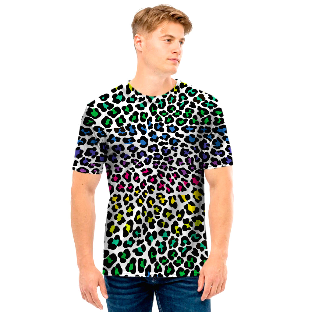 Colorful Leopard Print Men’S T-Shirt