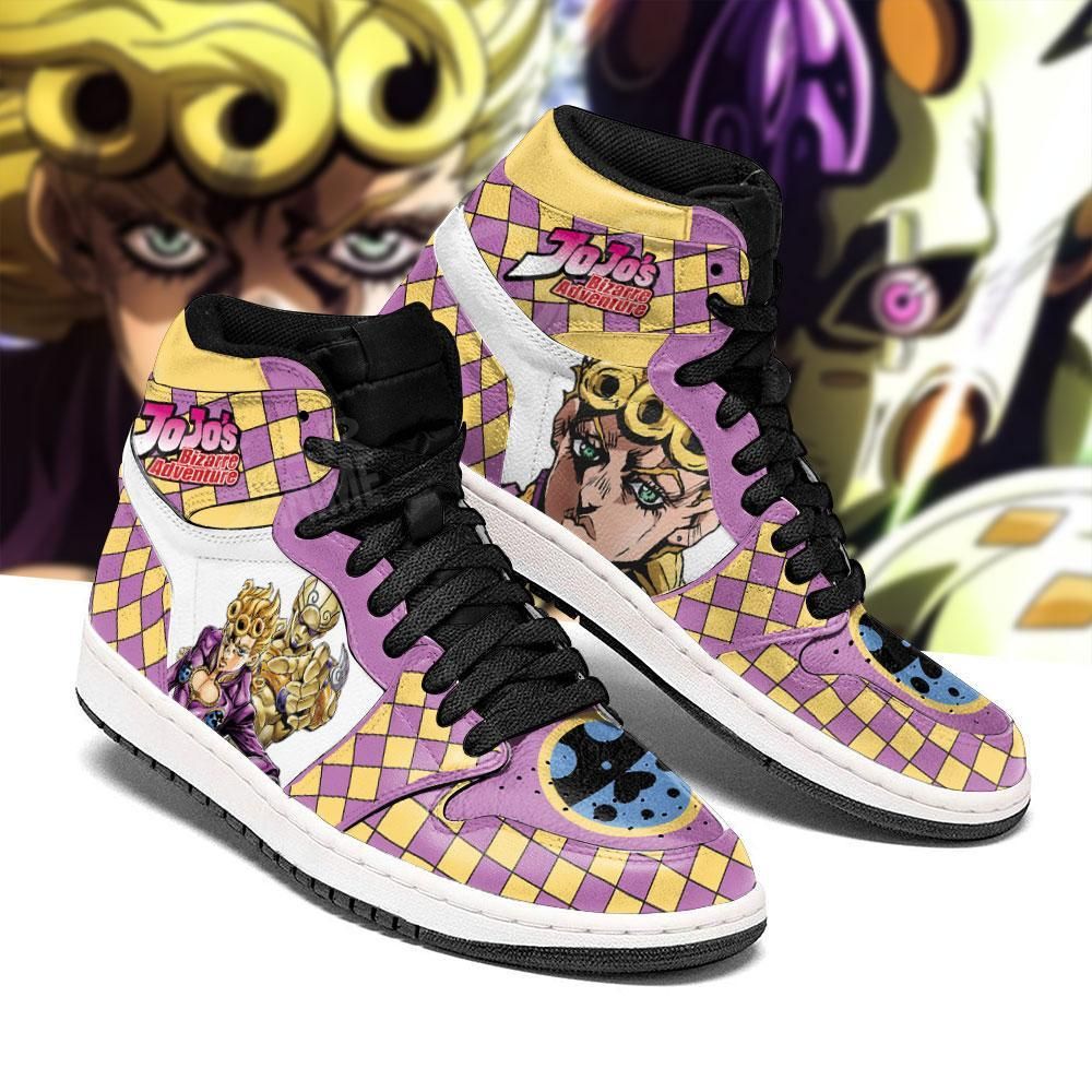 Jojo’S Bizarre Adventure Giorno Giovanna Anime Air Jordan Shoes Sport Sneakers