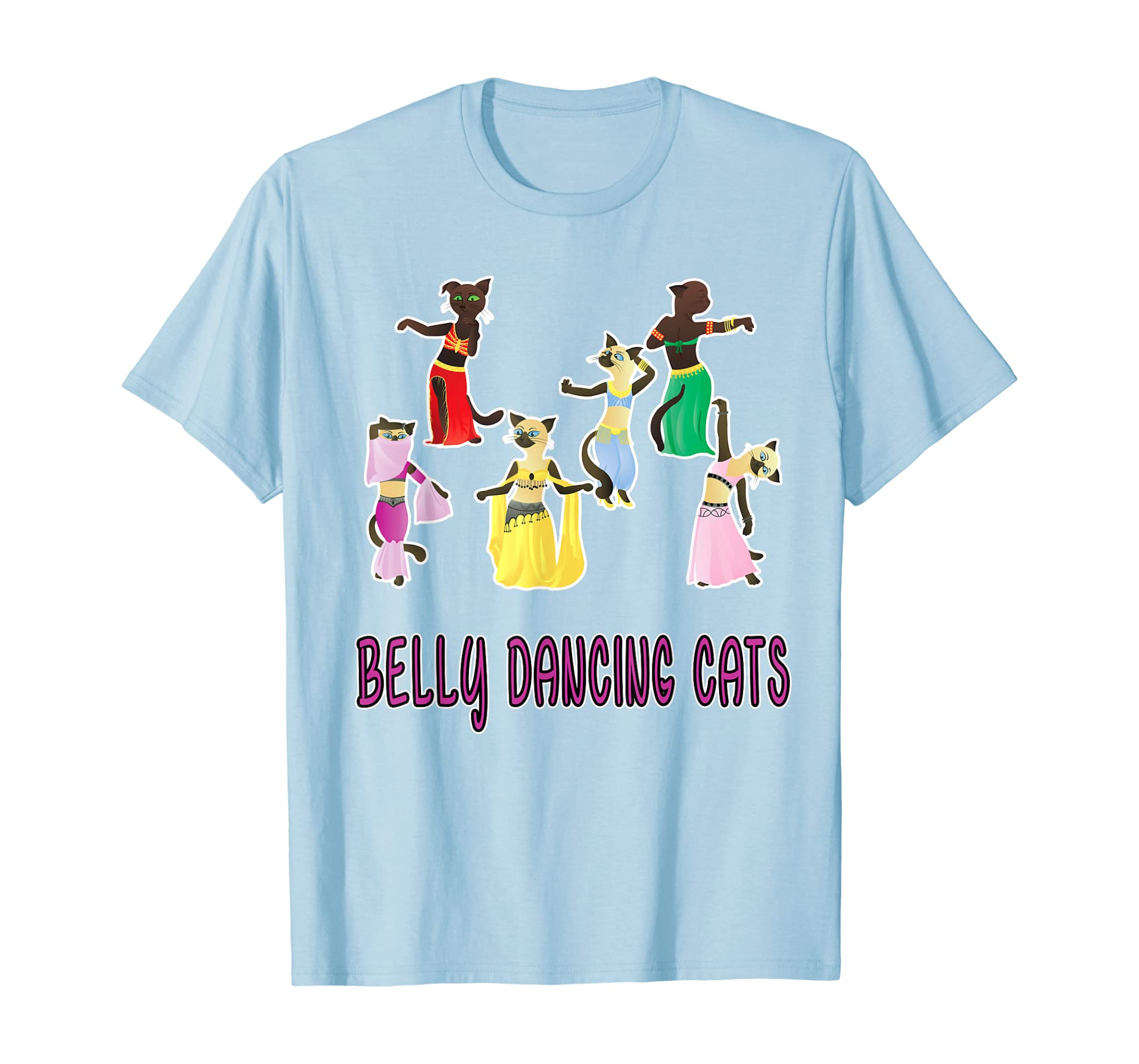 Belly Dancing Cats Fun Dance, Cat Gift Tee Shirt, Lt