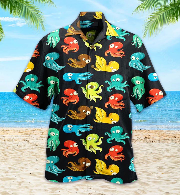 Octopus Cartoon Colorful Hawaii Shirt Ha19667