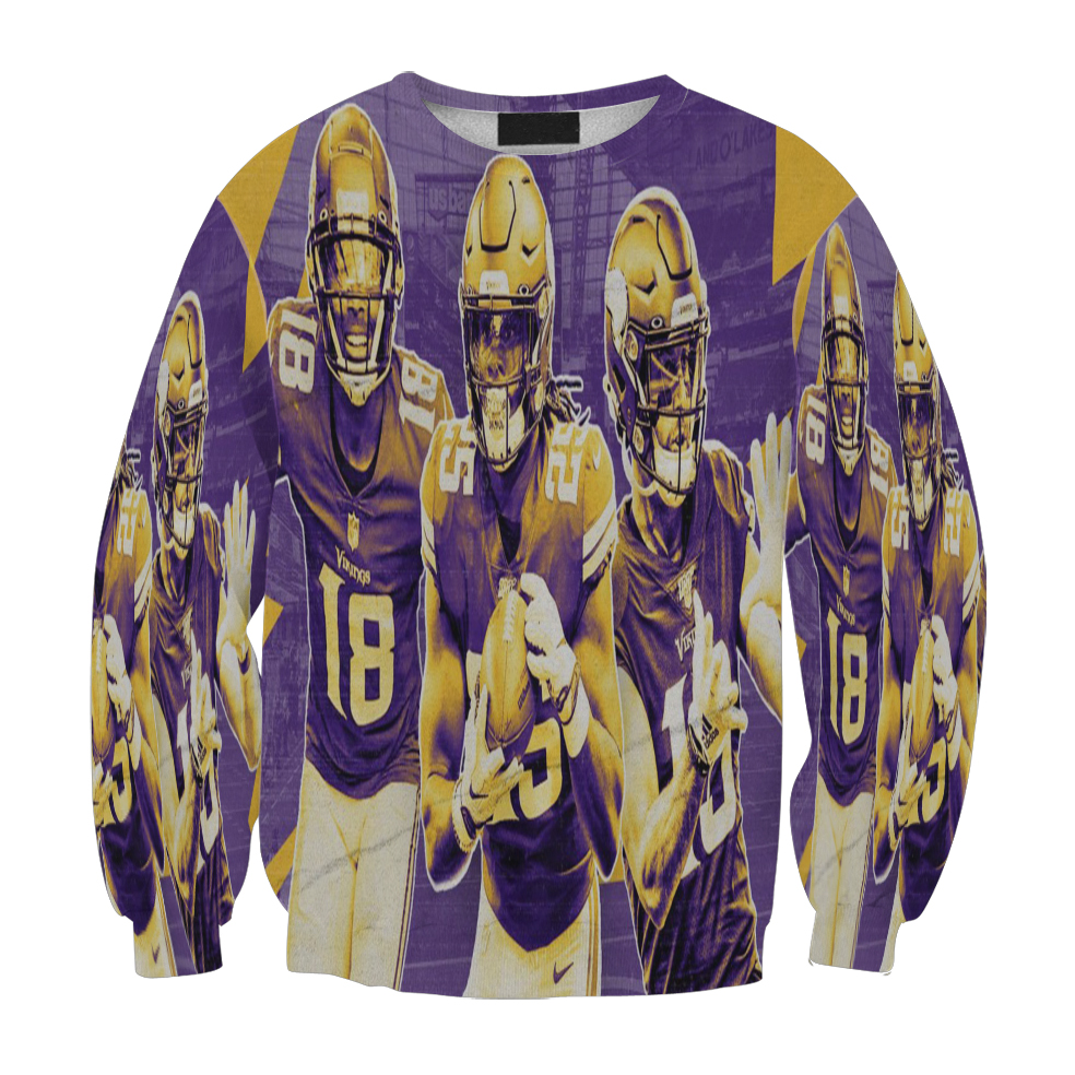 Minnesota Vikings Team V4 Gift For Fan 3D Full Printing Sweatshirt