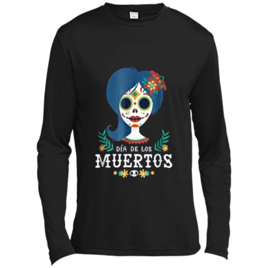 Sugar Skull Women Day of the Dead Dia de los Muertos  Long Sleeve Moisture Absorbing Shirt