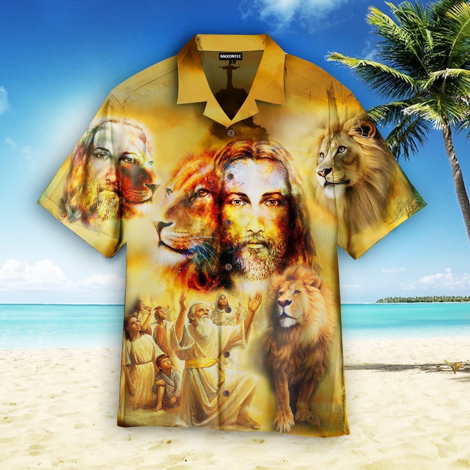 Jesus Lion Are Glowing Aloha Hawaii Shirts For Men And Women Ha16408