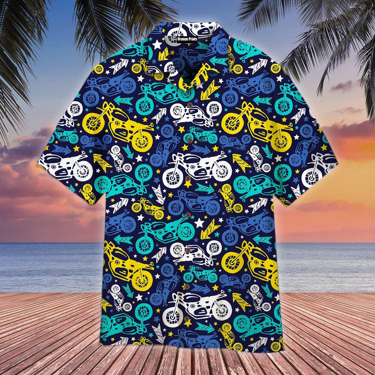 Colorful Motorcycles Hawaii Shirt For Men Women Ha104773