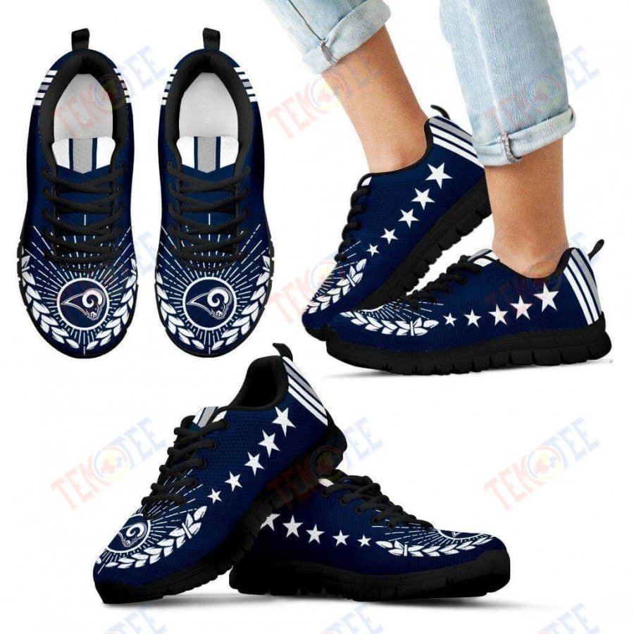 Mens Womens Los Angeles Rams Sneakers Line Of Stars Victory Sneaker Running Shoes For Men Women TDT340