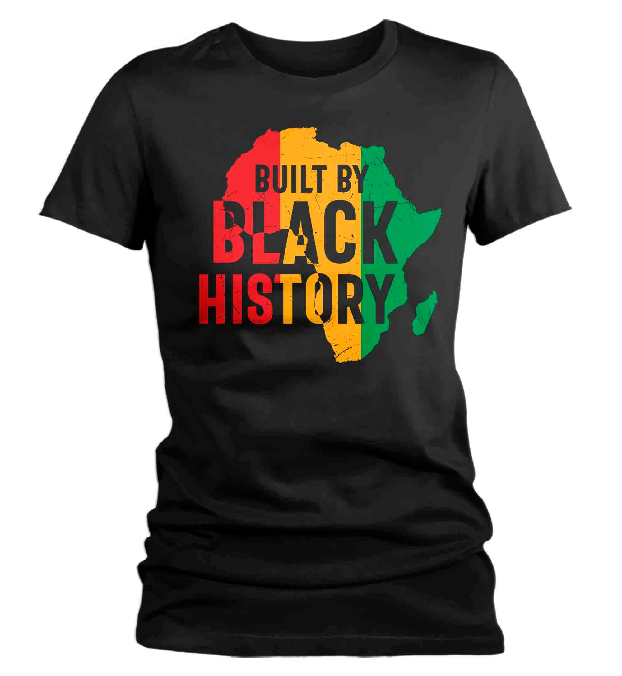 Women’S Black History Shirt Built By Africa T Shirt Juneteenth Tee African American Slavery 1865 Emancipation Day Tshirt Ladies Woman