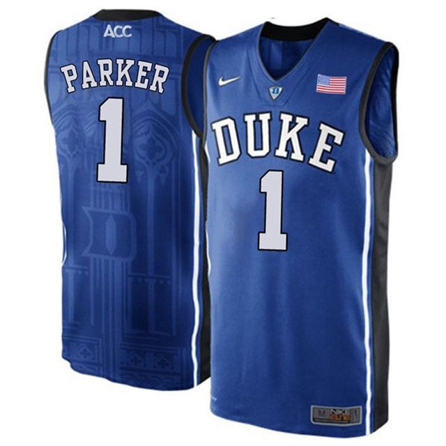 Male Duke Blue Devils Blue Jabari Parker College Basketball Jersey