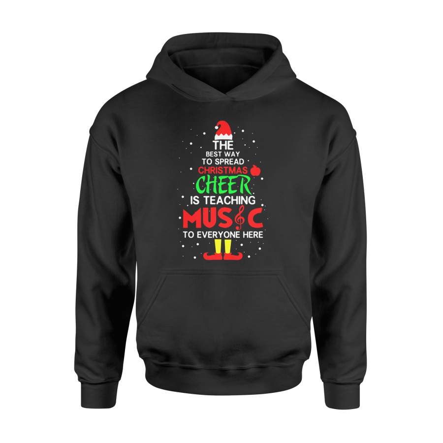 Music Teacher – Spread Christmas Cheer TShirt – Standard Hoodie