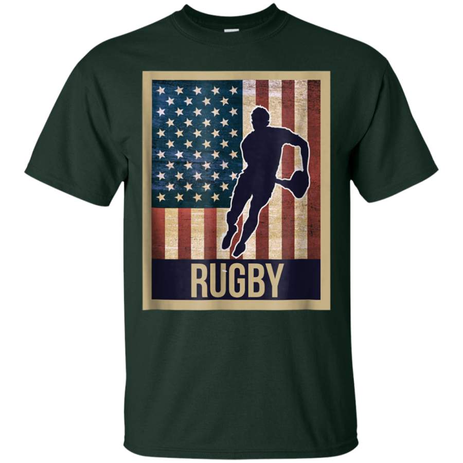 AGR American Flag Rugby Vintage and Retro Rugby Gift T Shirt