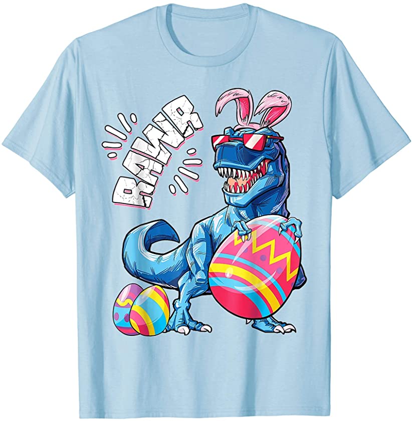 TRex Easter Bunny EastRawr Tee For Boys Men Girls Women Guys T-Shirt