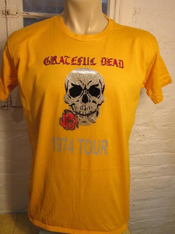 47 Old Stock Dated 1974 Grateful Dead Shirt Single Sided Deadstock Unworn Shirt