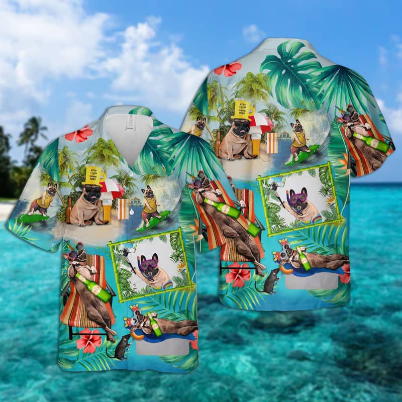 French Bulldog Surfing Hawaii Shirt Ha49029