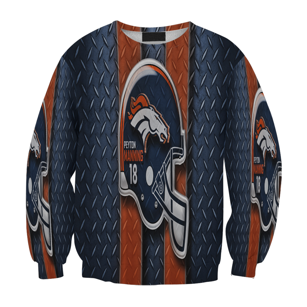 Denver Broncos Helmet V14 Gift For Fan 3D Full Printing Sweatshirt