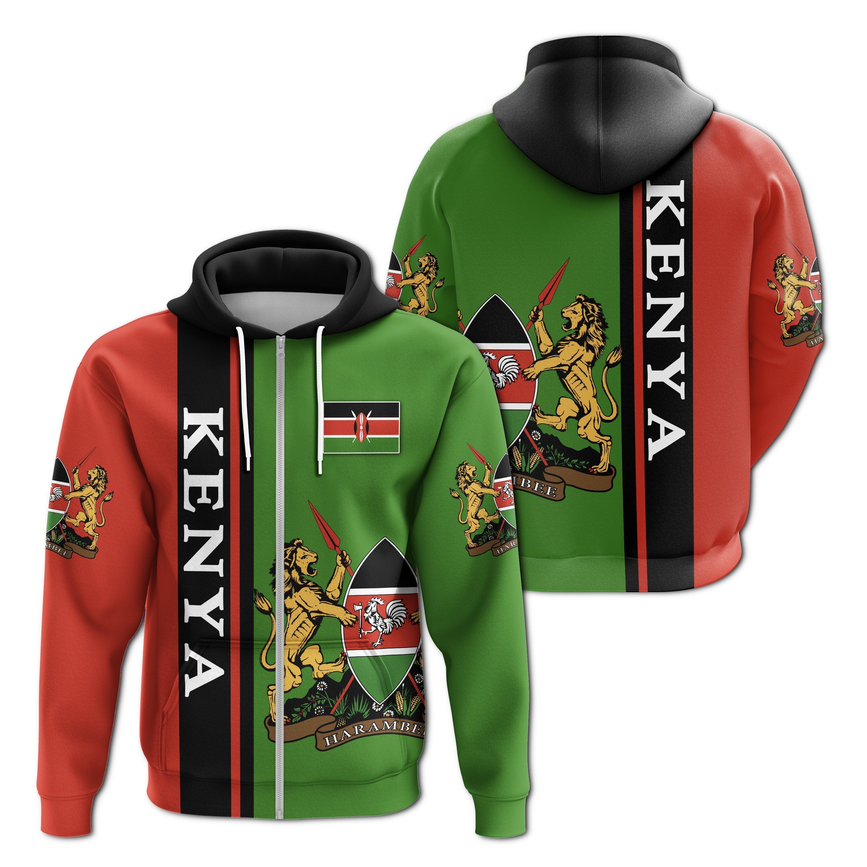 Greek Life Hoodie Kenya Style Zip Hoodie Karipun