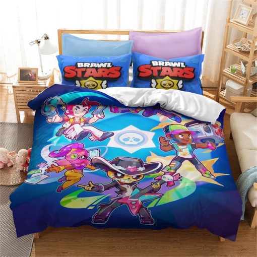 Brawl Stars 10 Duvet Cover Pillowcase Home Decor 3D Bedding Set 7776