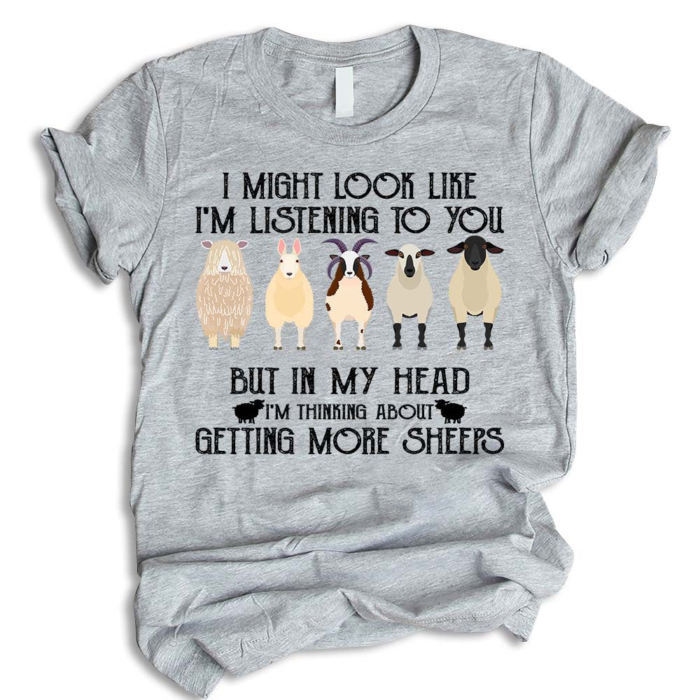 I Might Look Like I’M Listening To You But In My Head Sheeps Shirt, Sheep Lover Shirt, Sheep Farmer Shirt, Farm Lover Gift, Gift For Sheep Lovers