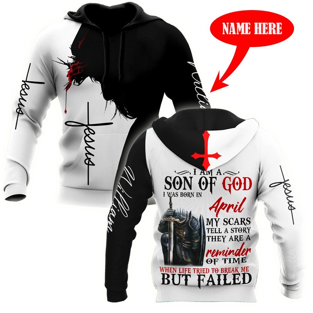 April Guy – Son of God Custome Name 3D All Over Printed Hoodie