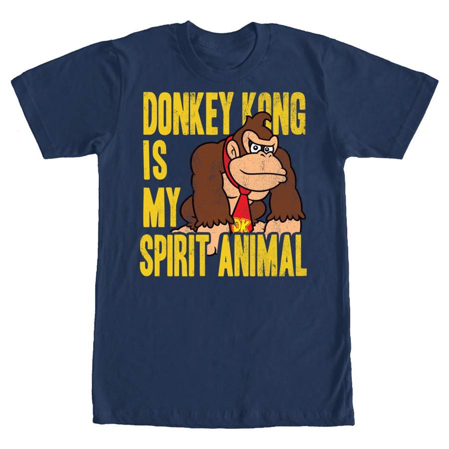 Nintendo Men’s Donkey Kong is My Spirit Animal  T Shirt