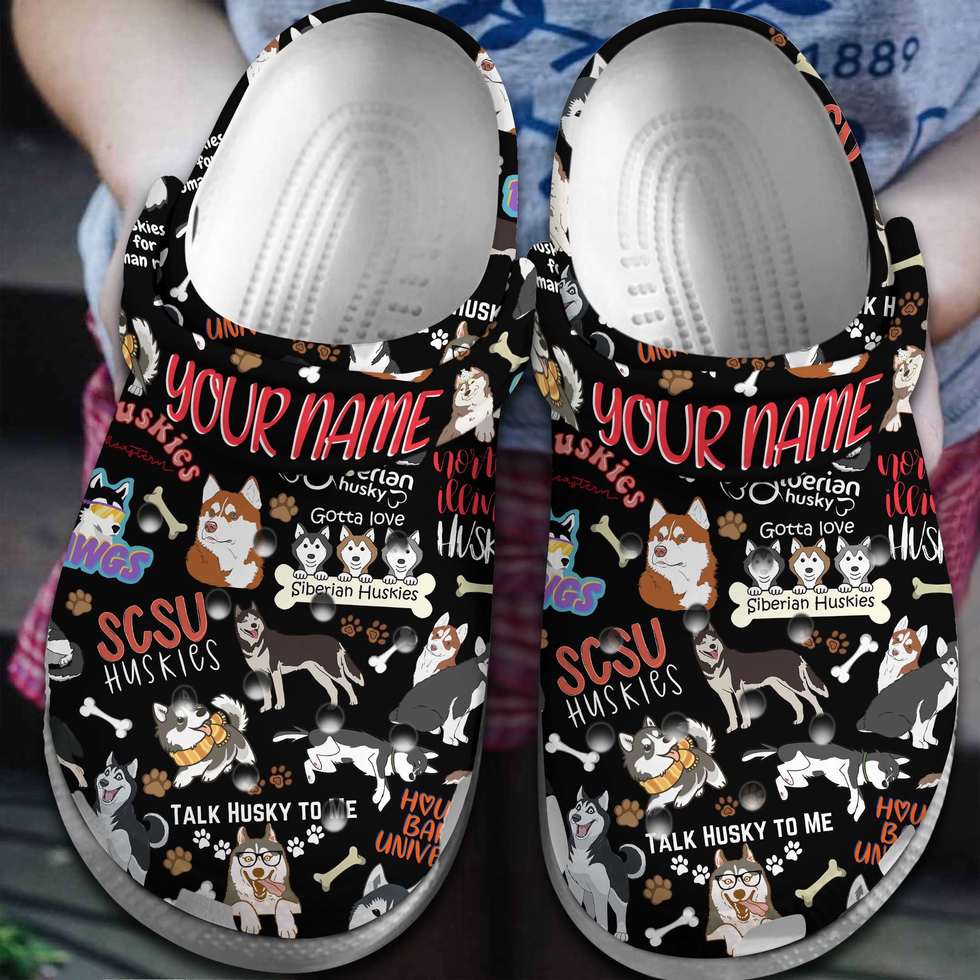 Siberian Huskies Dogs Crocs Crocband Clogs Shoes Comfortable For Men Women and Kids