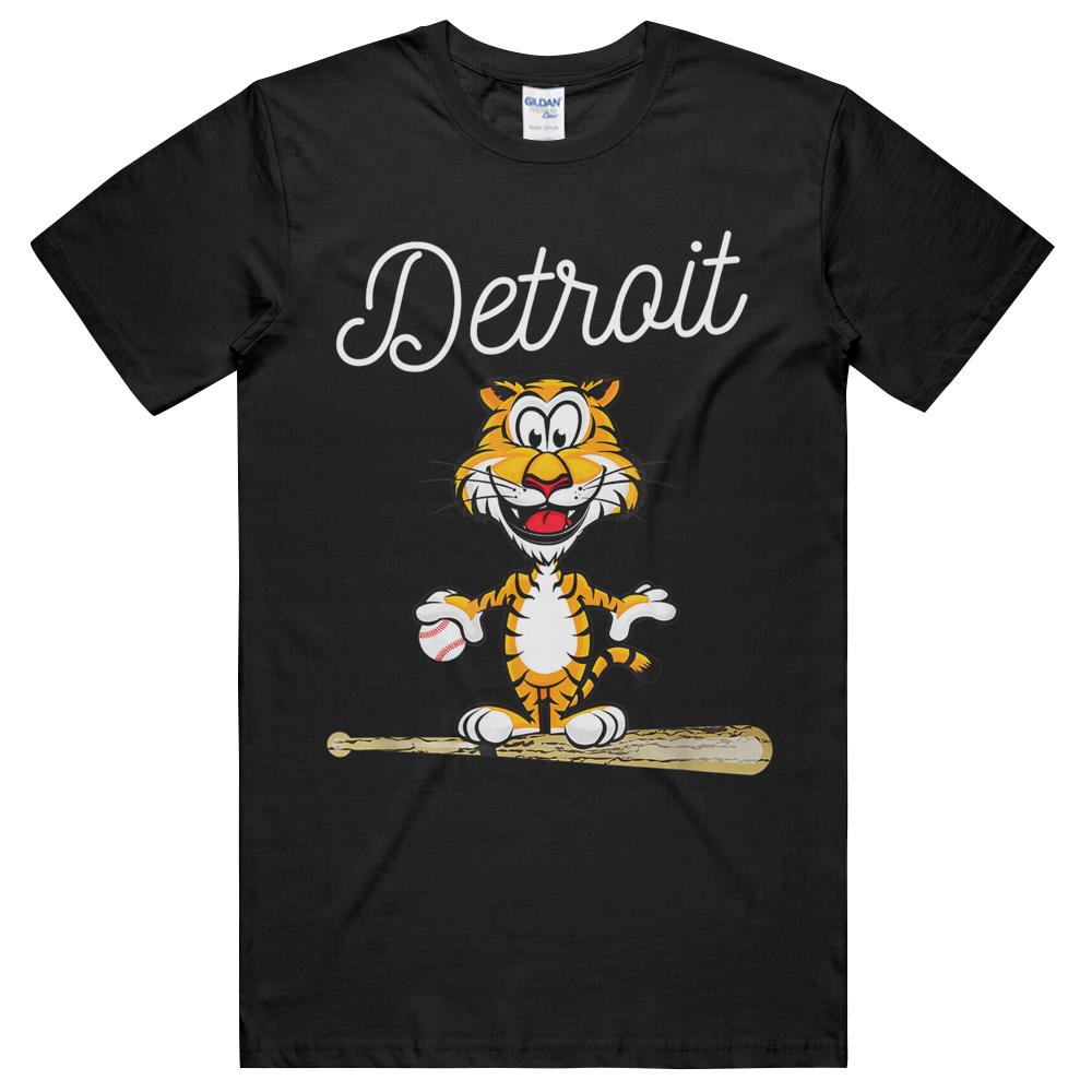 Distressed Tiger Mascot Tshirt For Detroit Baseball Fans