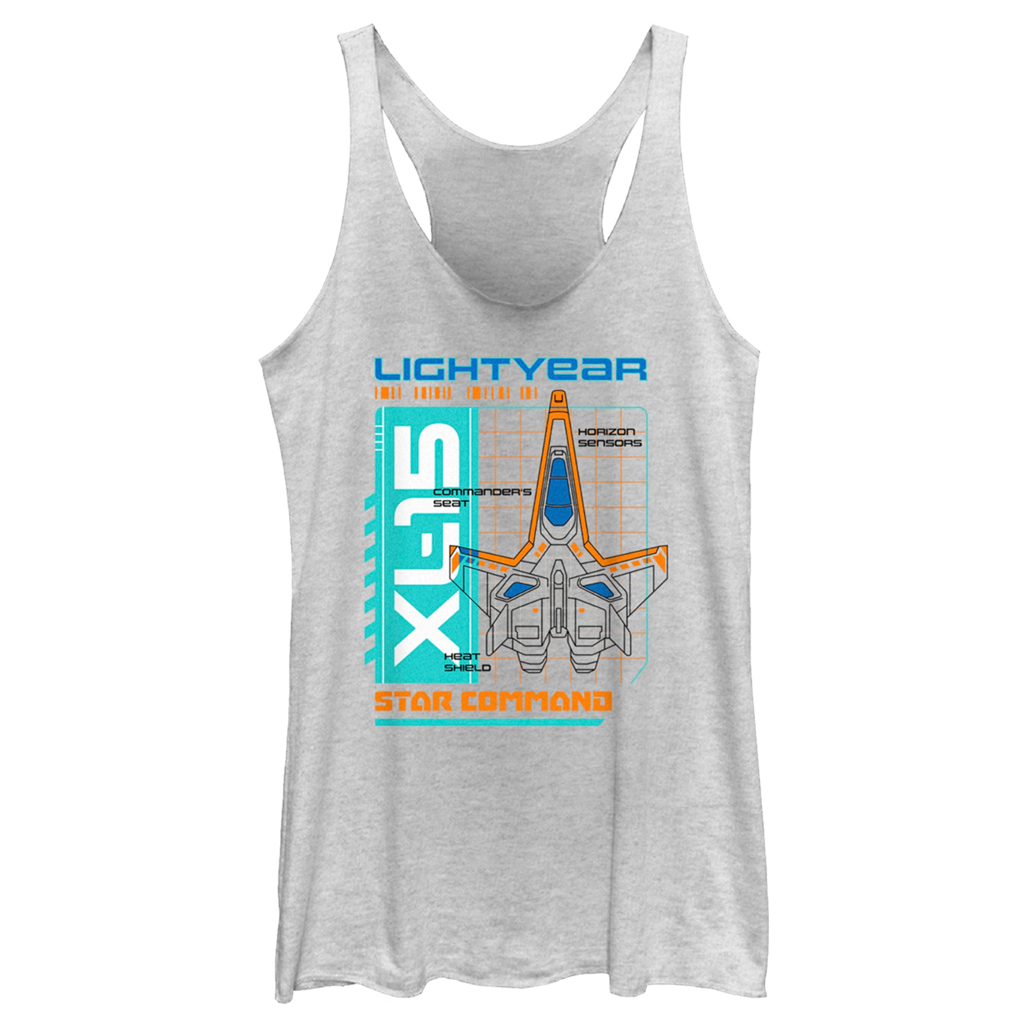 Women’S Lightyear Xl-15 Spaceship Blueprints Racerback Tank Top