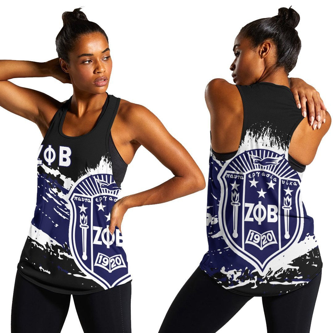 Sorority Tank Top – Zeta Phi Beta Women’S Racerback Tank – Tip Style