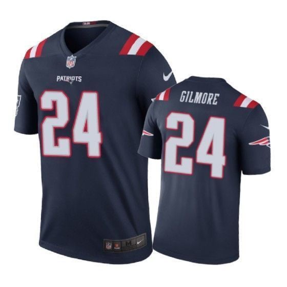 New England Patriots 24 Stephon Gilmore Color Rush Navy 3D Jersey